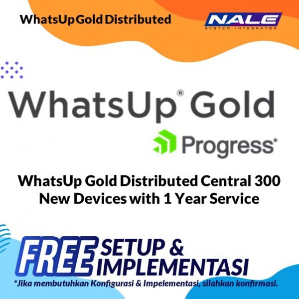 WhatsUp Gold Distributed Central 300 New Devices with 1 Year Service